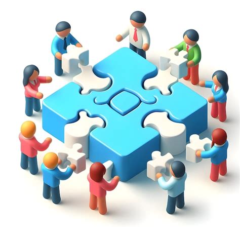 Premium Photo Teamwork Puzzle Concept As Interlocking Pieces Forming A Network With White