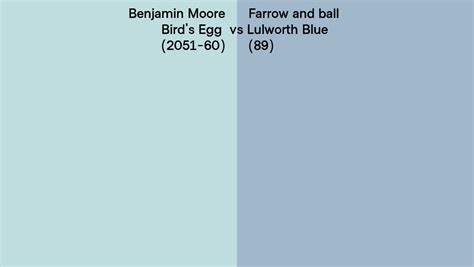 Benjamin Moore Birds Egg 2051 60 Vs Farrow And Ball Lulworth Blue