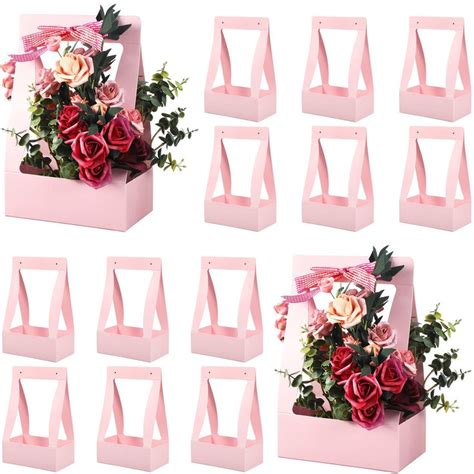 Teling Pcs Flower Boxes For Arrangements Flower Bags For Bouquets