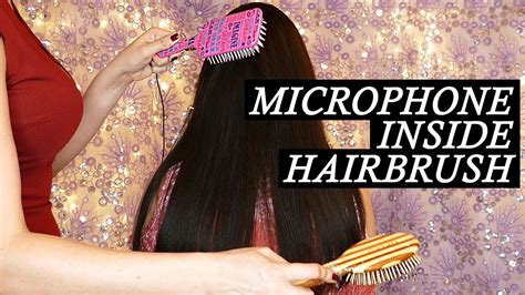 Hairbrush Microphones Hair Brushing And Gentle Scalp Massage Sounds