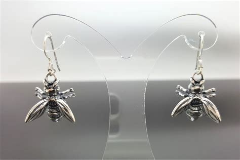 Bumble Bee Earrings Sterling Silver 925 Honey Bee Apiary Jewelry Good