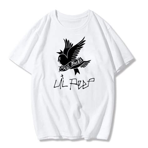 Lil Peep T Shirts Lil Peep White Crybaby Classic T Shirt Lil Peep Store