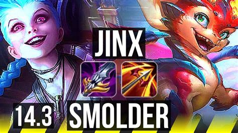 JINX Blitz Vs SMOLDER Braum ADC Dominating NA Diamond 14 3