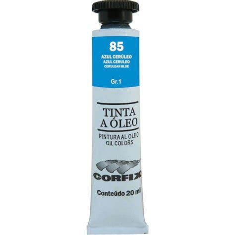 TINTA ÓLEO CORFIX 20ML 85 AZUL CERÚLEO Artes Gerais