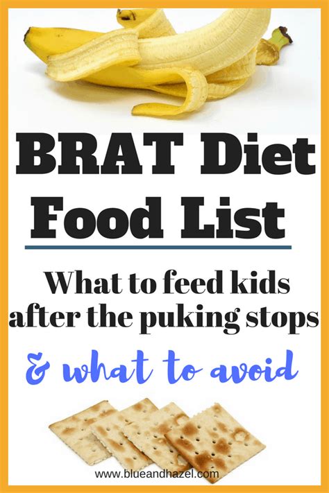 BRAT Diet Food List: What It Is And Is It Safe For Kids - Blue and Hazel