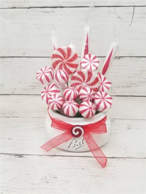 Peppermint Christmas Decor Candy Cane Decor Peppermint Decor Hot Cocoa Bar Decor Christmas