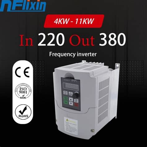 Original 55kw 220v 380v Vfd Ac Frequency Inverter Single Phase Input 3