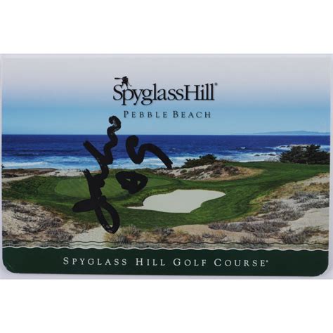 Jim McMahon Signed 2017 Spyglass Hill Pebble Beach Golf Scorecard (JSA ...