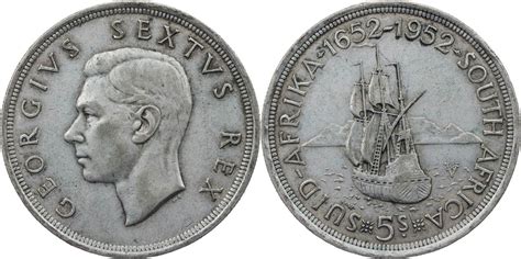 Südafrika 5 Shilling 1952 vz MA Shops