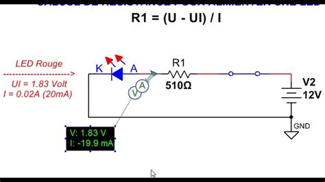Calcul De Résistance Pour Alimenter Une Led Youtube