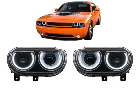 Led Drl Headlights For Dodge Challenger Mk3 08 14 With Sequential