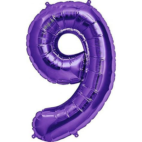 34 Inch Purple Number Nine Balloons - Walmart.com - Walmart.com