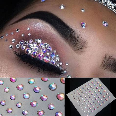 Grofry Body Face Makeup Temporary Glitter Eyes Stickers Diy Nail Art