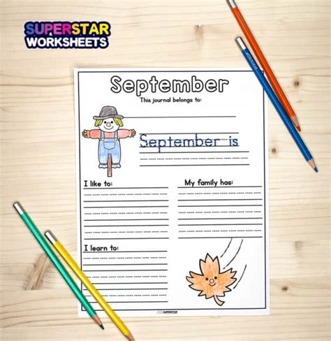 Kindergarten Writing Prompts - Superstar Worksheets