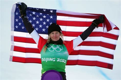 Snowboarder Lindsey Jacobellis wins first USA gold medal of Beijing ...