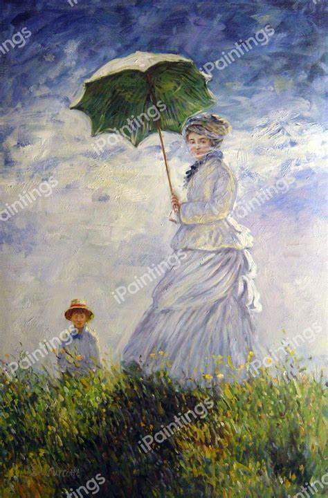 Woman With A Parasol Painting By Claude Monet Reproduction Ipaintings