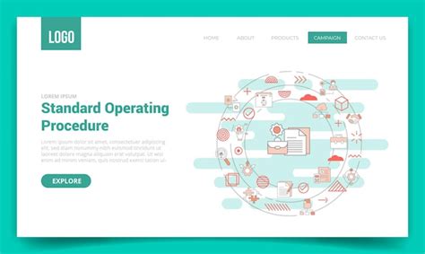 Premium Vector Sop Standard Operating Procedure Concept With Circle