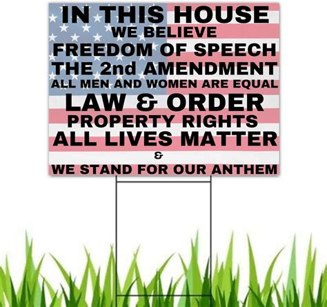 In This House We Believe In Freedom And Liberty Conservative 2nd