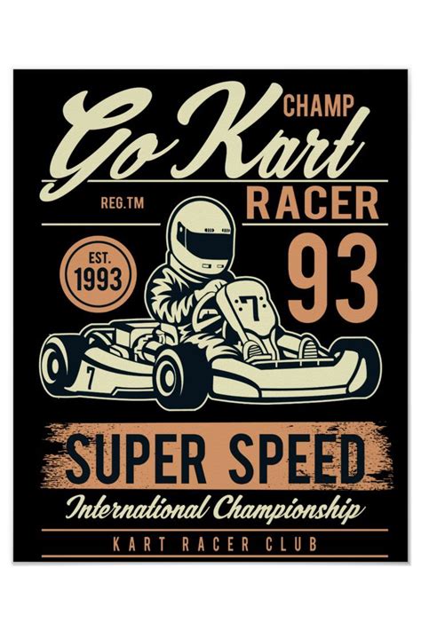 Vintage Go Kart Racing Poster | Zazzle in 2024 | Kart racing, Go kart racing, Go kart