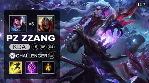 Pzzzang Vs Zed Yasuo Vs Zed Mid Kr Challenger Patch Season