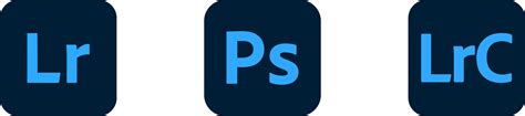 Adobe Products For Correction Photo File Logo Set Photoshop Lightroom Lightroom Classic