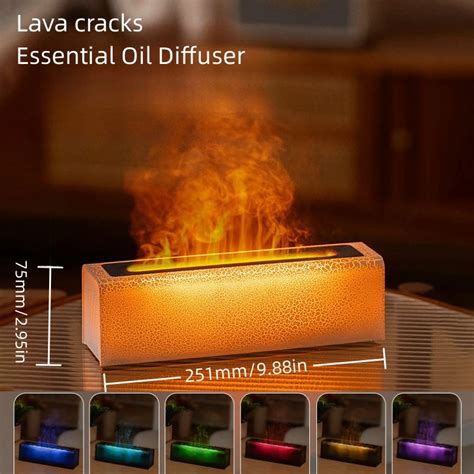 Colorful Simulated Flame Air Humidifiers Usb Plug Fragrance Diffuser