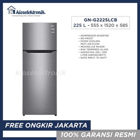 Jual Lg Gn G Slcb Kulkas Pintu Stainless Inverter L