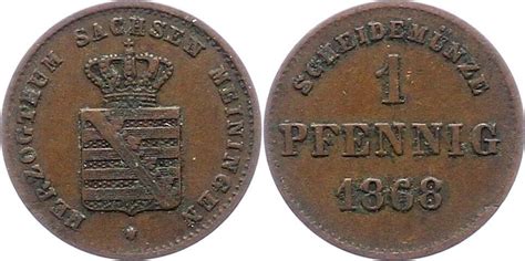 Sachsen Meiningen Pfennig Georg Ii Sehr Sch N Ma Shops