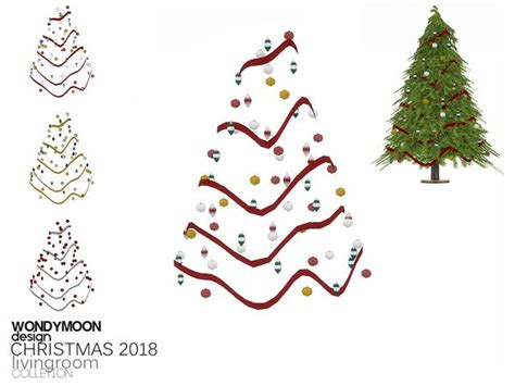 Christmas Tree Ornaments By Wondymoon Sims 4 Expansiones Sims 4