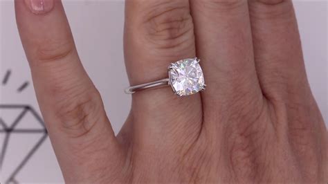 3 Carat Cushion Cut Diamond Solitaire