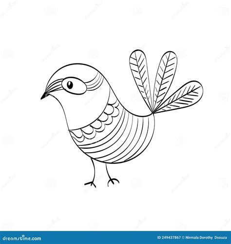 Cute Hand Drawn Bird Design Stock Illustration Illustration Of Black