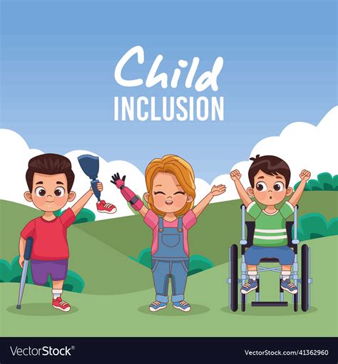 Child inclusion Royalty Free Vector Image - VectorStock