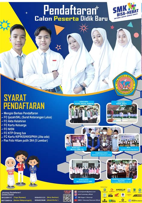 PPDB 2022 2023 SMK Pusat Keunggulan SMK Negeri 1 Wonorejo