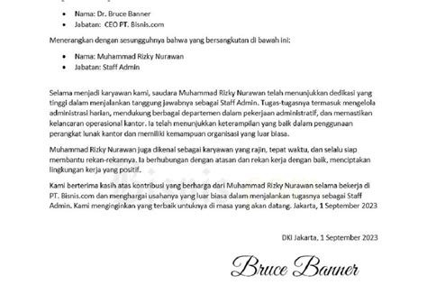 Contoh Surat Pengalaman Kerja Format Dan Cara Membuatnya