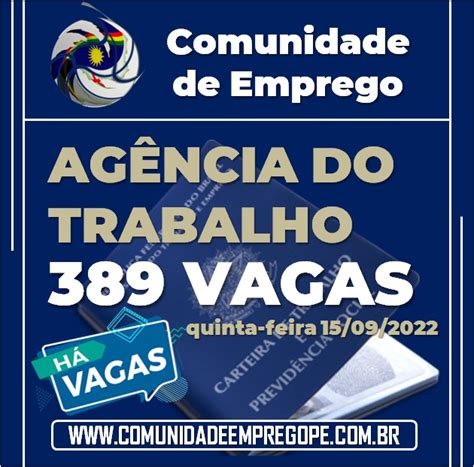 Confira As Vagas De Emprego Disponíveis Na Agência Do Trabalho De