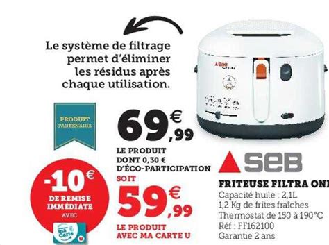 Promo Friteuse Filtra One Seb Chez Hyper U Icatalogue Fr