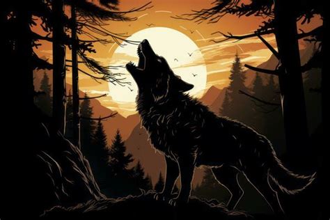 Howling Wolf Silhouette Stock Photos, Images and Backgrounds for Free ...