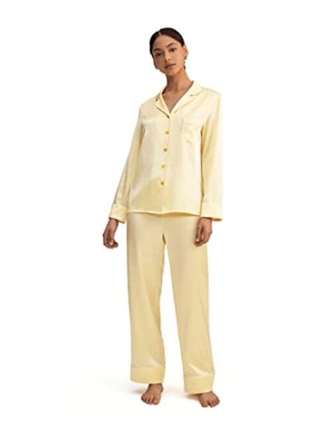 Buy LilySilk Silk Pajama Set For Women 22 Momme Natural Golden Cocoon