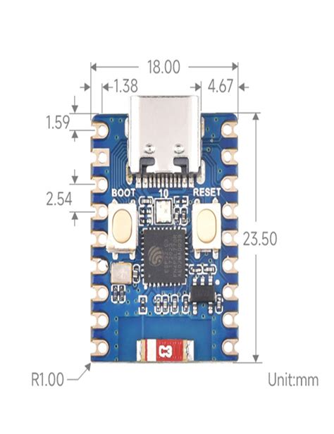 Waveshare Ghz Esp C Mini Placa De Desarrollo Procesador De Un