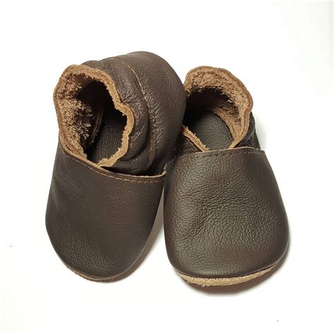 Braune Lederschuhe Weiche Sohle Leder Babyschuhe Weiche Etsy