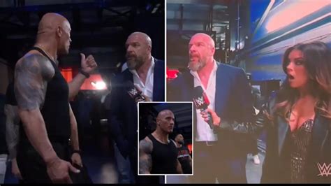 The Rock tells Triple H to 'f***ing fix it' after WrestleMania kick-off ...