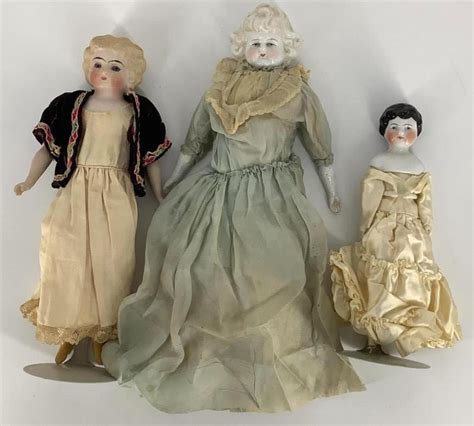 Lot Lot 3 Small Shoulder Head Dolls Includes 7 1 2 Lowbrow China