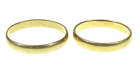 Lot 214k Yellow Gold Wedding Bands