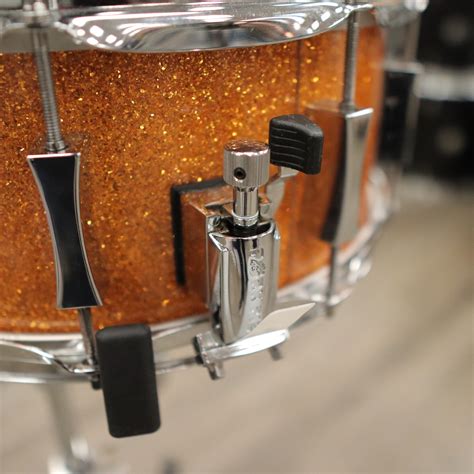 Used Pork Pie X Snare Drum Gold Sparkle Percussion