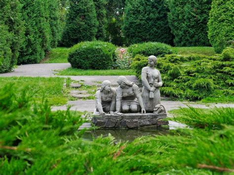 Sculpture Of The Washerwoman In Bia Ystok Poland Stock Photo Image