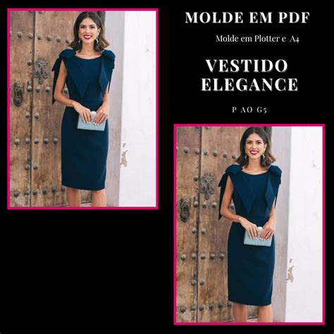 MOLDE VESTIDO ELEGANCE AMS Moldes Em PDF Hotmart