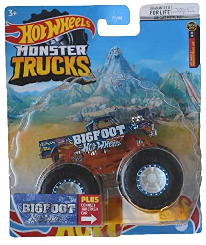 Buy Hot Wheels Monster Trucks Bigfoot Scale Includes Connect And Crash Car Online At Lowest