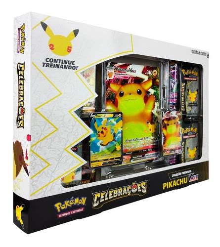 Box Celebrações Pikachu Vmax 25 Anos Original Copag Pokémon Frete Grátis