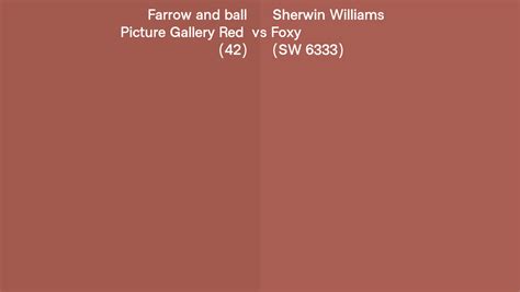 Farrow And Ball Picture Gallery Red 42 Vs Sherwin Williams Foxy Sw