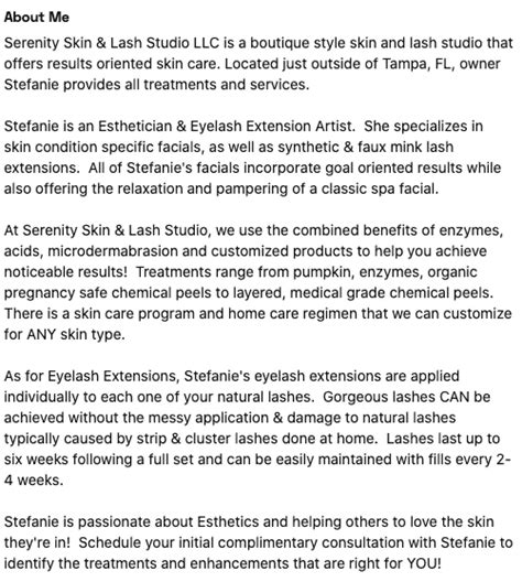 14 Esthetician Bio Examples Benjamynzina